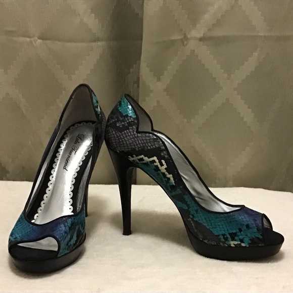 Lulu Townsend Peep Toe Stiletto Heel Shoes - Picture 10 of 14